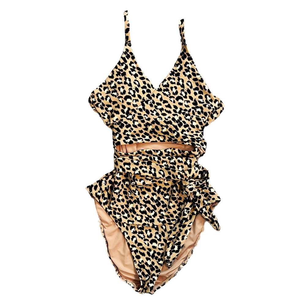 Aerie Cheetah Print One Piece Swimsuit Womens Size S